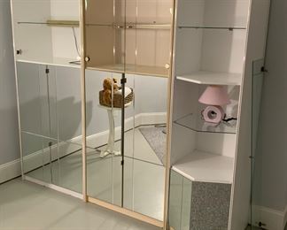 Lacquer, mirror and glass display cases (3) FREE TO GOOD HOME!