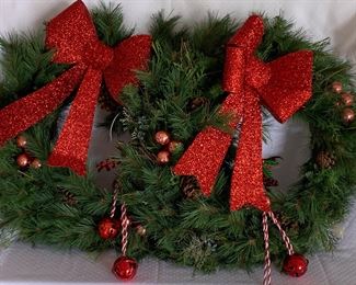 Matching wreaths - made by floral designer homeowner!