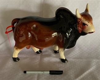 Vintage ceramic Brahmin bull bank