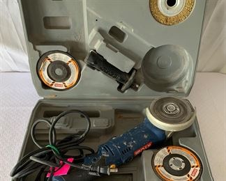 Angled grinding/polishing tool.