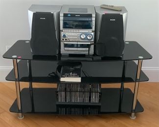 Aiwa sound system: Tape mixing capability/3 disc CD player/Karaoke capability/receiver.