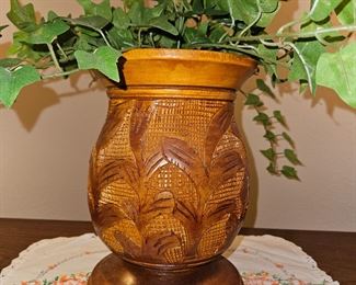 Wood Carved Vase!