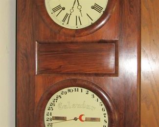 #7 - Seth Thomas Double Dial Calendar Shelf Clock