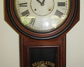 #9 - Ansonia Octagon 'A' Regulator Wall Clock