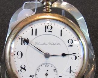 #197 - Hamilton Grade 992, 380430, 1907, 18s, 21j, wound tight, railroad grade - $200