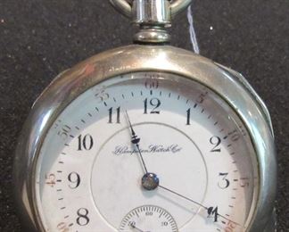 #204 - Hampden Dueber Grade Anchor, 716837, 1891, 18s, 17j, wound tight, railroad grade - $75