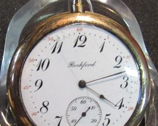 #221 - Rockford Grade 573, 712129, 1907, 16s, 17j, running, Gold Filled - $125