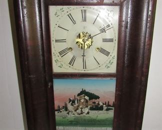 #70 - Gilbert OG Wall Clock, View of Rome Italy Glass
