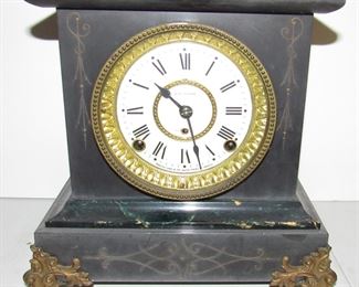 #68 - Seth Thomas Adamantine Black Marble Clock