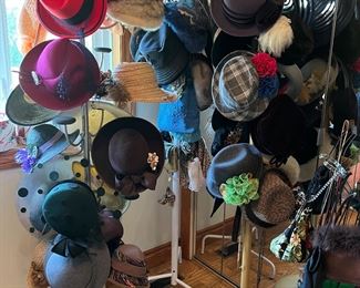 Large quantity of very nice ladies hats. If you are hat wearer don't miss out.