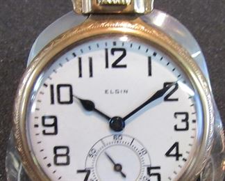 #241 - Elgin B.W. Raymond Grade 478, 29586696, 1927, 16s, 21j, moves, 10k gold filled, railroad grade - $170