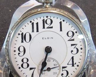 #244 - Elgin B.W. Raymond Grade 455, 20408102, 1918, 16s, 19j, running, railroad grade - $225