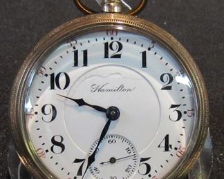 #251 - Hamilton Grade 940, 572432, 1907, 18s, 21j, moves freely, railroad grade - $225