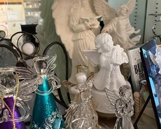 Angel ornaments, musical angels, porcelain angels