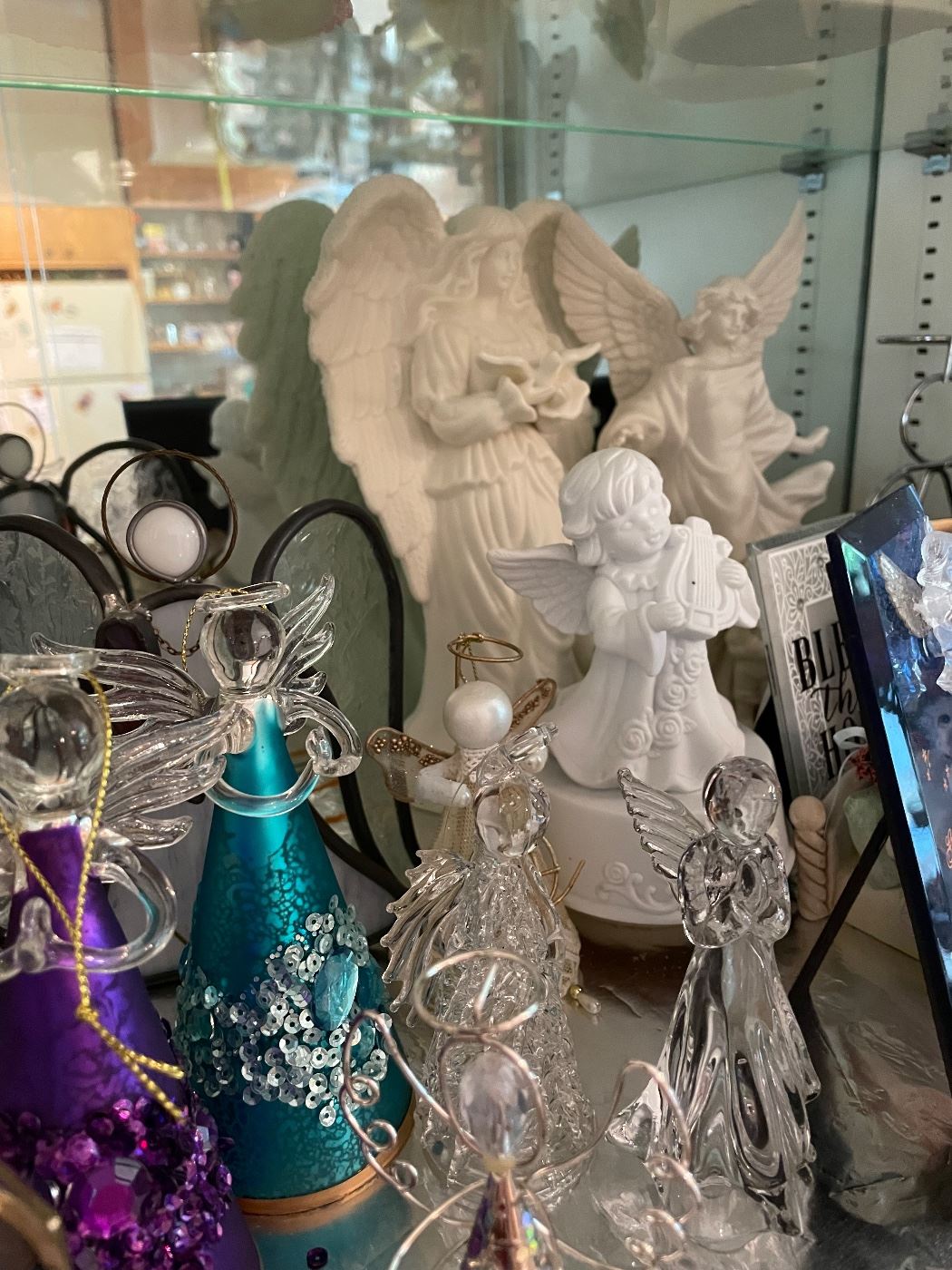 Angel ornaments, musical angels, porcelain angels