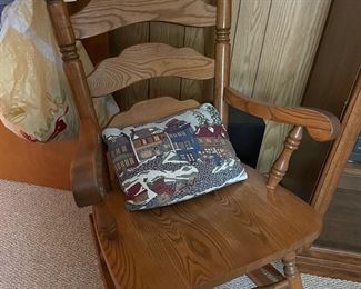 Oak rocking chair