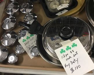 SS oriental dinner set & SS heavy duty cookware set