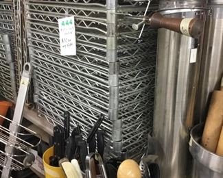 Lots of Metro Shelving 3 different sizes of shelves