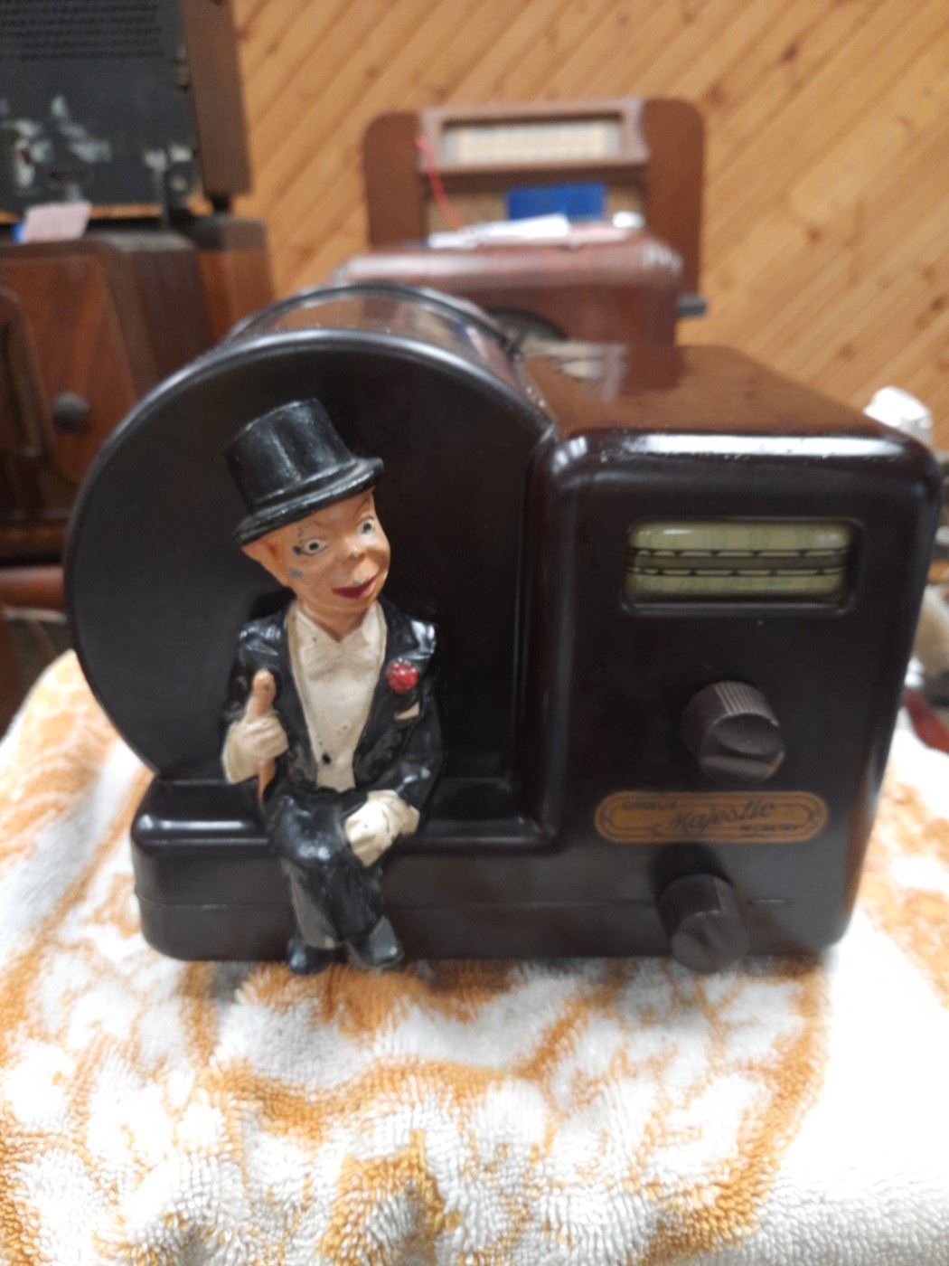 Great Charlie McCarthy radio!  This item is located at the offsite location June 1-4.