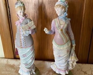 Pr. Victorian porcelain figures c.1878                                           15"h