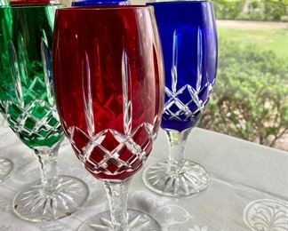 14 Ajka Arabella multi-colored water/iced tea glasses