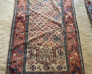 Caucasian prayer rug  35” x 64”