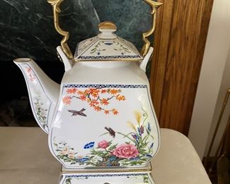 vintage Japanese teapot on stand