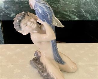 Royal Copenhagen Figurine Faun with Parrot  #752             7"h