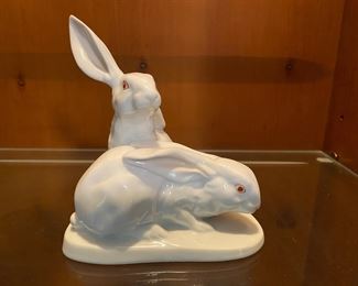 Herend rabbit figurine