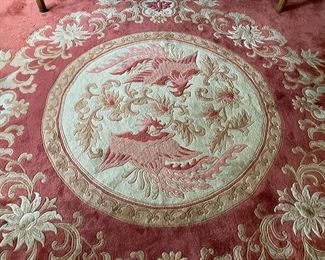 Vintage Chinese sculpted rug    15' x 16'