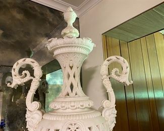 Beautiful carved marble urn                                                       45"h x 20"w   ** Available For Pre-Sale Only** 
