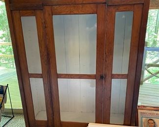 Very Antique Wood Mission cabinet and believe is knockdown.