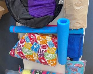 Lots more pool or lake items to float on with many new in the bags not shown.