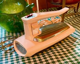 Very cool Space age Mid Century Modern pink GE hand mixer.