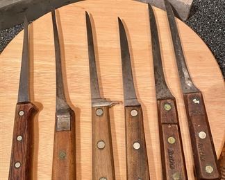 Antique wood handled knives