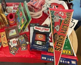 Lots of Kansas City Chiefs memorabilia, SOME PIECES ARE SOLD.