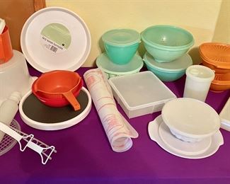 Vintage grouping of Tupperware