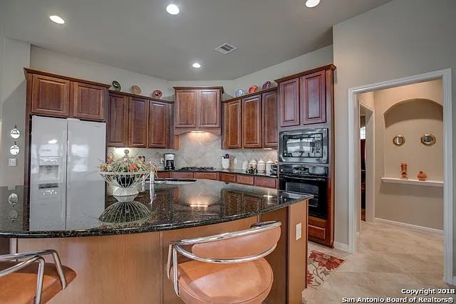 Refrigerator and bar stools