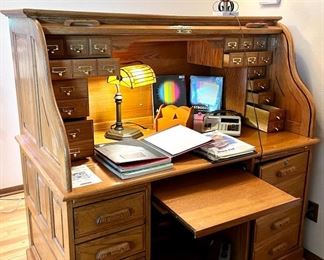 Oak Rolltop Desk Accessories