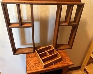 Ice Chest Cabinet with Heart Shadow Boxes
