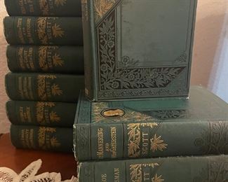 Antique Book Set Sir Walter Scott