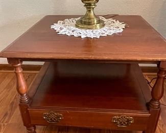 Solid Cherry by Harden 1 Drawer End Table