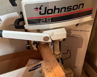 Johnson 2.5 HP outboard motor.