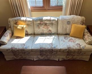 Upholstered couch in very good condition by Smith Brothers of Berne, Indiana.