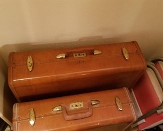 Vintage leather Samsonite luggage