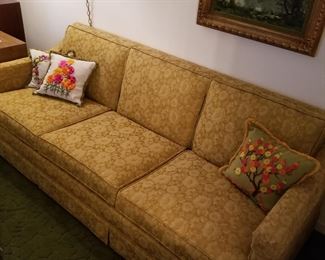 Gold brocade couch