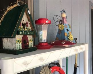 Bird houses 
Hummingbird feeders 
Wall mounts