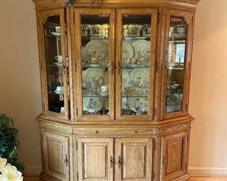 Solid wood china cabinet