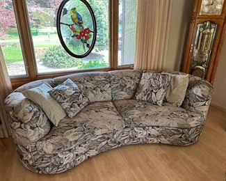 Curved upholstery couches