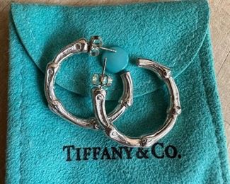 Tiffany & Co. bamboo earrings .925